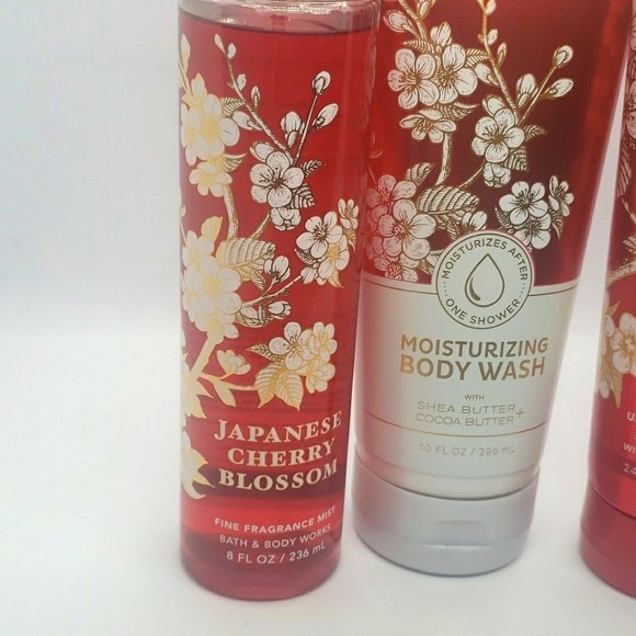 Bath and Body Works Sale Japanese Cherry Blossom 3 Piece Set New Wash Cream Mist - Picture 2 of 7